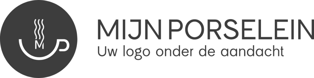 Kop en schotels laten bedrukken met eigen logo